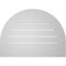 Ekena Millwork Round Top Surface Mount PVC Gable Vent: Functional, w/ 3-1/2"W x 1"P Standard Frame, 30"W x 22"H GVPRT30X2201SF - alternate 3